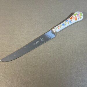 Aynsley Cottage Garden 10” Serrated Blade Knife White Porcelain Floral (405)